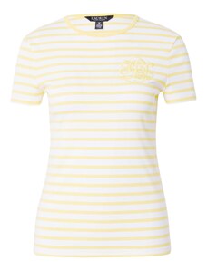 Lauren Ralph Lauren Μπλουζάκι 'ALLI' κίτρινο / λευκό