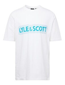 Lyle & Scott Μπλουζάκι αζούρ / λευκό