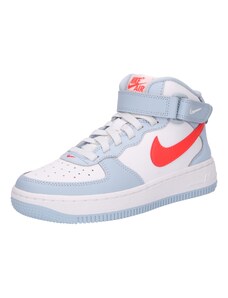 Nike Sportswear Σνίκερ 'Air Force 1 Mid EasyOn' μπλε παστέλ / κόκκινο φωτιάς / λευκό