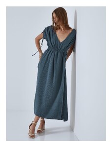 Celestino Φόρεμα σε ανάγλυφο ύφασμα μπλε ραφ για Γυναίκα