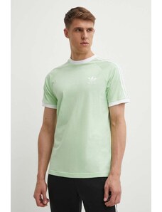 Βαμβακερό μπλουζάκι adidas Originals ανδρικό, χρώμα: πράσινο, IM9391