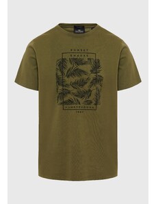 FUNKY BUDDHA T-shirt με botanic frame τύπωμα