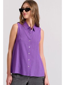 FUNKY BUDDHA Αμάνικο πουκάμισο από βισκόζη - The essentials