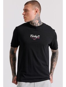 FUNKY BUDDHA Relaxed fit t-shirt με surf τύπωμα στην πλάτη