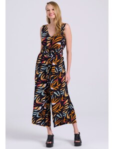 FUNKY BUDDHA Linen blend ολόσωμη φόρμα με pattern