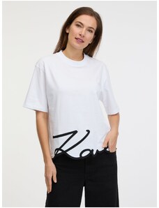White women's T-shirt KARL LAGERFELD Karl Signature - Women