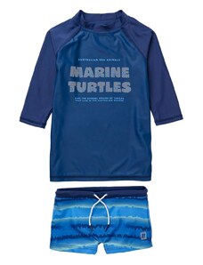Zippy Παιδικό Μαγιό Αγόρι Set Μπλούζα-Boxer Marine Turtles