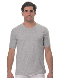 Vactive Ανδρικό βαμβακερό t-shirt σε γκρι μελανζέ χρώμα - Small