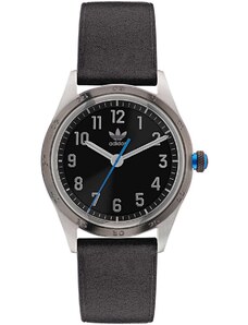 ADIDAS Code Four - AOSY22528, Silver case with Black Leather Strap