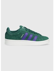 Σουέτ αθλητικά παπούτσια adidas Originals Campus 00s χρώμα: πράσινο, ID3170