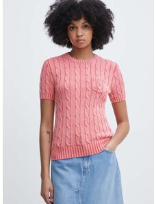 Βαμβακερό πουλόβερ Polo Ralph Lauren χρώμα: ροζ, 211935306