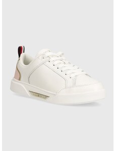 Δερμάτινα αθλητικά παπούτσια Tommy Hilfiger SPORTY CHIC COURT SNEAKER χρώμα: άσπρο, FW0FW07814