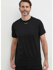 Βαμβακερό μπλουζάκι Karl Lagerfeld ανδρικό, χρώμα: μαύρο, 542200.755002