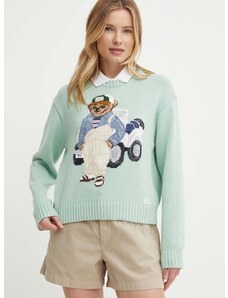 Βαμβακερό πουλόβερ Polo Ralph Lauren χρώμα: πράσινο, 211935309