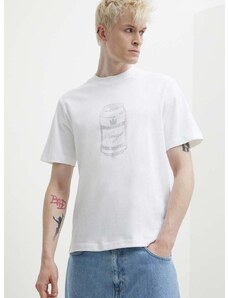 Βαμβακερό μπλουζάκι HUGO ανδρικό, χρώμα: άσπρο, 50513832