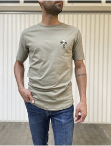 NDC ανδρικό χακί T-shirt με τύπωμα 222916