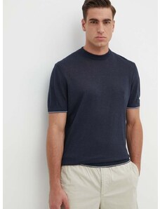 Λευκό μπλουζάκι BOSS χρώμα: ναυτικό μπλε, 50511757