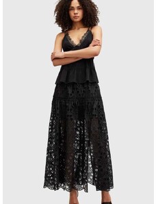 Φούστα AllSaints ROSIE SKIRT χρώμα: μαύρο, W028RB