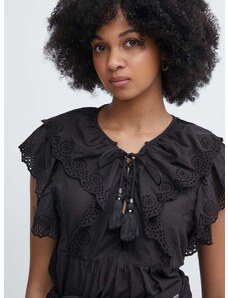 Βαμβακερή μπλούζα Pepe Jeans DOROTEA γυναικεία, χρώμα: μαύρο, PL304815
