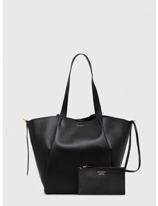 Δερμάτινη τσάντα Coccinelle Boheme χρώμα: μαύρο