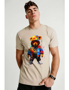 UnitedKind Rave Teddy, T-Shirt σε εκρού χρώμα