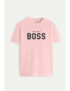 UnitedKind Lift Like A Boss, T-Shirt σε ροζ χρώμα