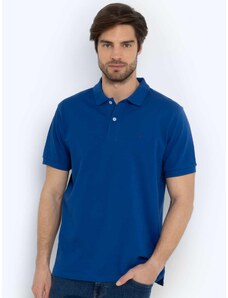 The Bostonians Polo μπλούζα κανονική γραμμή μπλε ρουά βαμβακερό