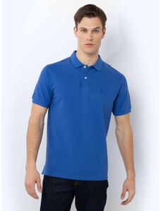 The Bostonians Polo μπλούζα κανονική γραμμή μπλε βαμβακερό