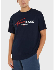 TOMMY HILFIGER Tommy Jeans ανδρικό βαμβακερό t-shirt μπλε DM0DM18572-C1G