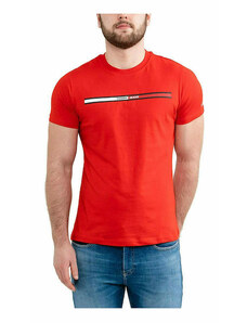 TOMMY HILFIGER Tommy Jeans ανδρικό βαμβακερό t-shirt κόκκινο DM0DM13509-XNL