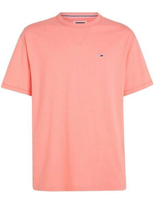 TOMMY HILFIGER Tommy Jeans ανδρικό βαμβακερό t-shirt ροζ DM0DM18649-TIC