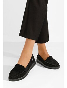 Zapatos μοκασινια καλοκαιρινα Lynna V7 μαύρα