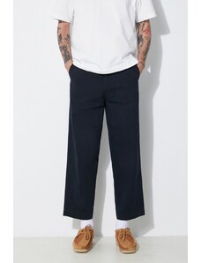 Βαμβακερό παντελόνι Fred Perry Straight Leg Twill Trouser χρώμα: ναυτικό μπλε, T6530.608
