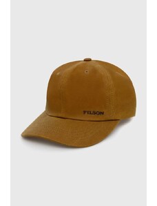 Βαμβακερό καπέλο του μπέιζμπολ Filson Oil Tin Low Profile Logge χρώμα: καφέ, FMACC0145