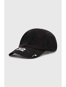 Βαμβακερό καπέλο του μπέιζμπολ 032C 'Multimedia' Cap χρώμα: μαύρο, SS24-A-0020