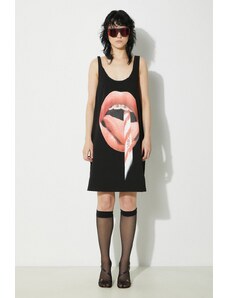 Βαμβακερό φόρεμα Fiorucci Mouth Print Tank Dress χρώμα: μαύρο, W01FPDTA111CO01BK01