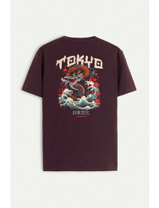 UnitedKind Tokyo Japanese Culture, T-Shirt σε μπορντώ χρώμα