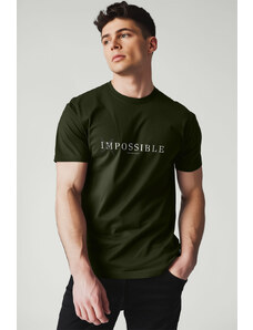 UnitedKind Impossible, T-Shirt σε χακί χρώμα