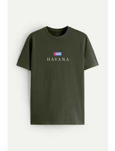 UnitedKind Cuba Havana, T-Shirt σε χακί χρώμα