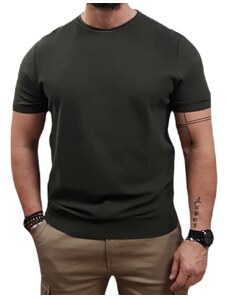 BISTON - 51-206-043 - Dk. Green - Κοντομάνικο πλεκτο μπλουζάκι