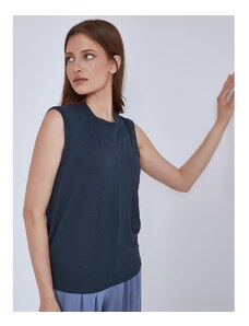 Celestino Αμάνικη μπλούζα με διακοσμητική ραφή σκουρο μπλε για Γυναίκα