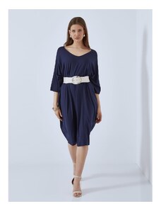 Celestino Midi φόρεμα με v λαιμόκοψη σκουρο μπλε για Γυναίκα