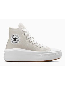 Πάνινα παπούτσια Converse Chuck Taylor All Star Move χρώμα: γκρι, A07579C