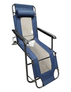 OEM Πτυσσόμενη καρέκλα - ξαπλώστρα παραλίας - 1235 - 270935 - Blue