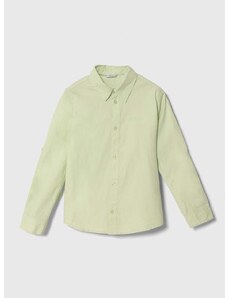 Παιδικό πουκάμισο Guess χρώμα: πράσινο