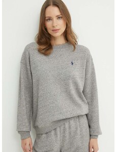 Βαμβακερή μπλούζα Polo Ralph Lauren γυναικεία, χρώμα: γκρι, 211935582