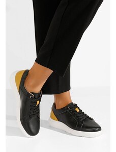 Zapatos Sneakers γυναικεια δερματινα Emree μαύρα