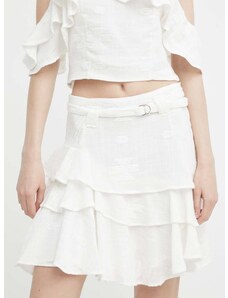 Βαμβακερή φούστα IRO χρώμα: άσπρο