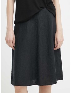 Λινή φούστα Marc O'Polo χρώμα: μαύρο, M04064520151