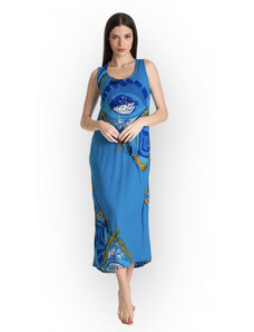 Rima beachworld γυναικειο αμανικο φορεμα βισκοζ crincle 430 rima - Τυρκουαζ